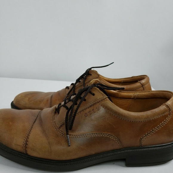 Ecco Brown Leather New York Cap Toe Lace Up Shoes main image 5